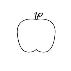 green apple on a white background