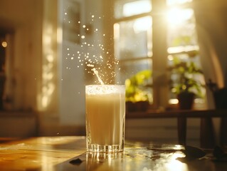 Cold beer and champagne glasses on a bar table, ready for a refreshing drink