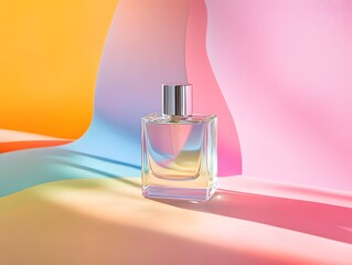 Pink nail polish bottle, a cosmetic beauty liquid, isolated on a blue or white background, a fashion and luxury care product