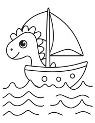 Cute dinosaur coloring book, cute dinosaur coloring page, line art, victor, illustration, black-white, dinosaur, coloring book, coloring pages, bold & easy, dinosaur coloring book, dinosaur coloring