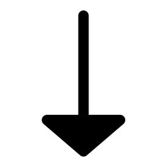 arrow down navigation direction glyph icon