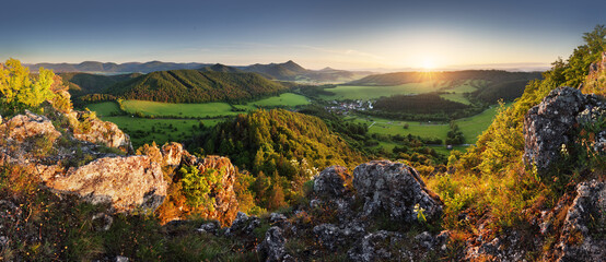 Panorama of Podskalsky Rohac cliff - Slovakia mountain landscape