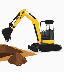 Heavy Duty Masterpiece: Bold Excavator Art for Your Projects