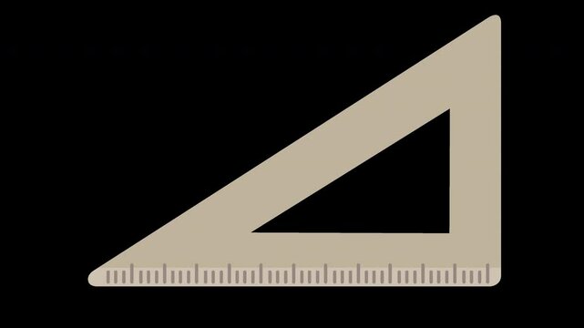 Elegant beige set square perfect for design projects precise measurements guaranteed on a Transparent Background