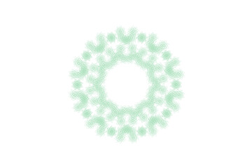 雪の結晶　グリーン　グラフィック素材 
