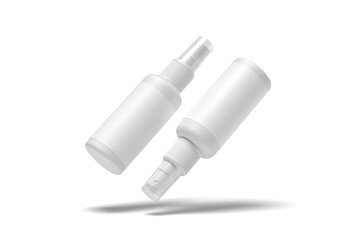 Spray bottle mockup on white background