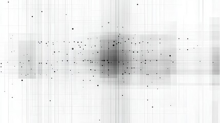 Abstract geometric pattern with dynamic lines and dots in black and white