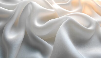 Soft, flowing white fabric draped in gentle folds.
