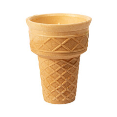 Empty Little Waffle Ice Cream Cone Isolated on the transparent background | Pusty wafelek na lody, izolowany, bez tła
