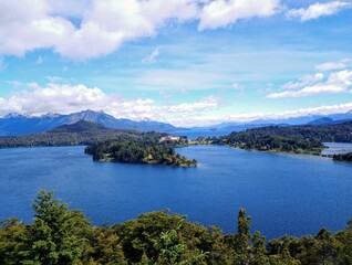 lake and mountains