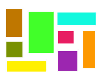 set of colorful paper banners