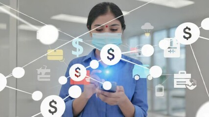 Female doctor or scientist interacting with a holographic data network, symbolizing medical innovation and digital healthcare. Ideal for AI, technology, and health solutions. - Powered by Adobe