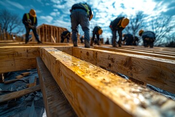 Structure in process, the art of building a home. Generative AI