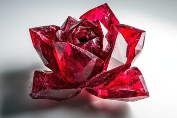 Detailed close-up view of a cluster of red crystals.