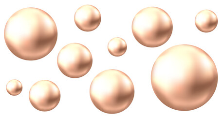 Oil bubble isolated on white background.