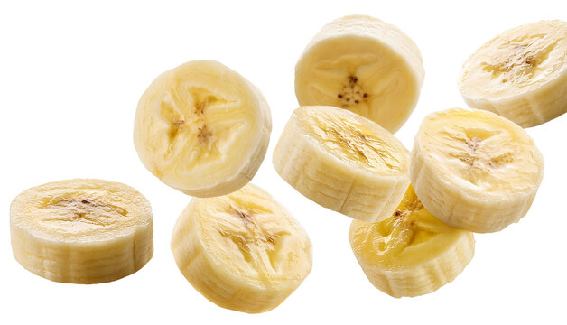 Close-up of Freshly Sliced Bananas