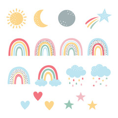 Cute good night vector elements