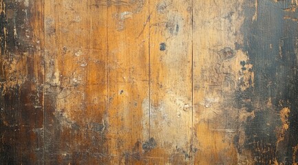 Obraz premium A close-up shot reveals a richly textured, aged wooden surface, displaying variations in color and numerous markings indicative of extensive wear and tear. 