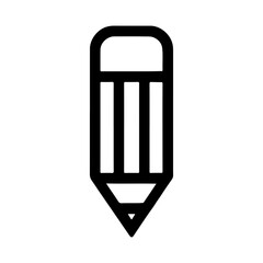 Black and White Outline Illustration of Pencil