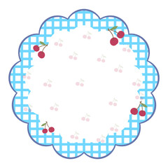 gingham cherry paper notes