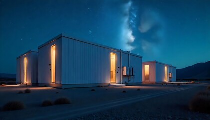 Obraz premium Small Modular Reactor (SMR) Plant with Cutting-Edge Architecture, Power Plant Exterior with tall tower, created with generative ai