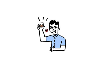 お酒を楽しむ　お父さん　乾杯！