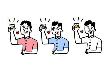 お酒を楽しむ　お父さん　乾杯！