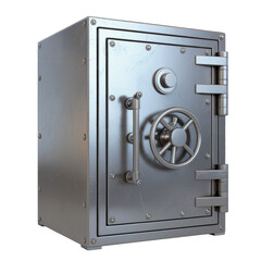 security metal safe isolated on transparent white background, png file 