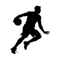Illustration of basketball player icon 