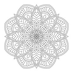 Flower Mandala,vintage decorative elements. oriental pattern, vector illustration