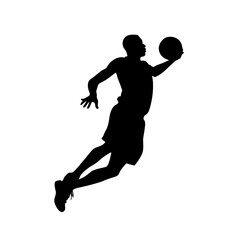 Illustration of basketball player icon 