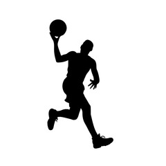 Illustration of basketball player icon 