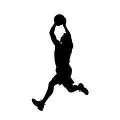 Illustration of basketball player icon 