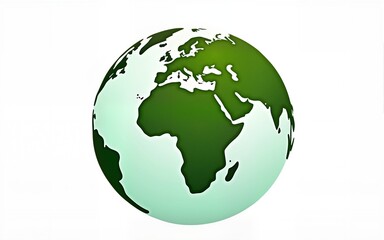 Earth is isolated on white background. world map green planet Earth Day or environment day Concept and ecology and environment sustainable concept. High quality