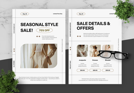 Beige And Black Fashion Flyer