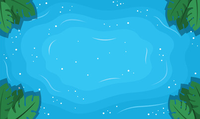 Aerial Top View of the Calm Deep Blue Center of a Peaceful and Serene Lake