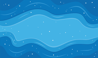 Aerial Top View of the Calm Deep Blue Center of a Peaceful and Serene Lake
