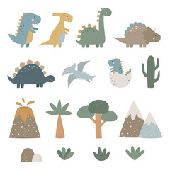 Colorful dinosaur vector illustration