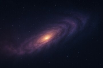 Majestic spiral galaxy glowing in deep space, vibrant nebula clouds in pink, purple, and blue, stars scattered across the universe