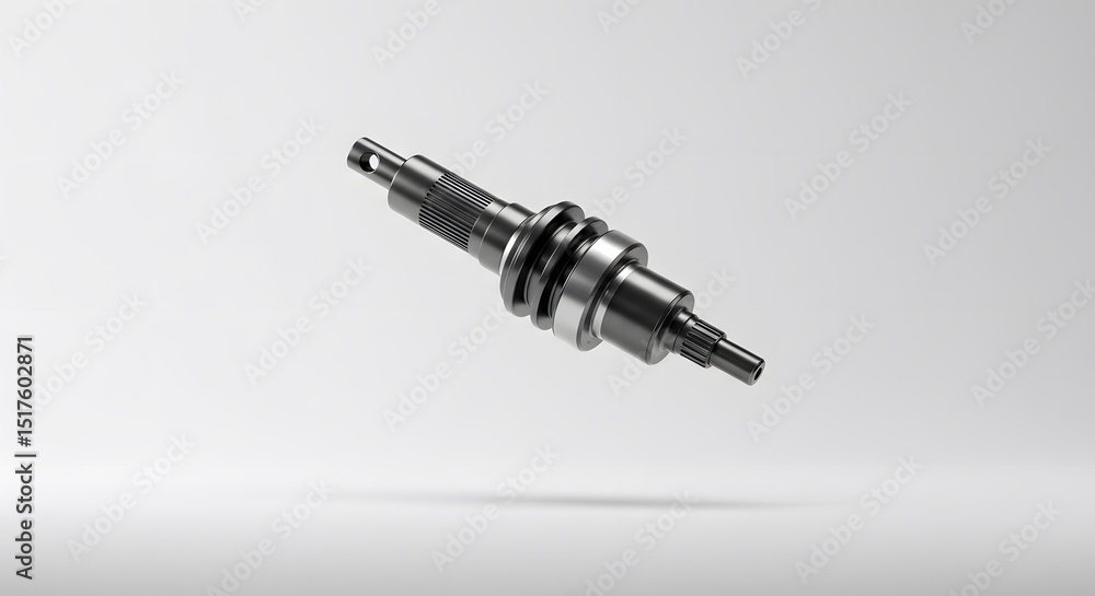 Aufkleber precision engineered metal component: detailed 3d render of a complex machine part