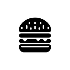 Silhouette Illustration of Burger