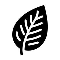 Silhouette Illustration of Vegan Leaf