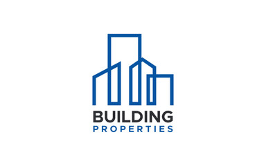 Building logo design Vector illustration