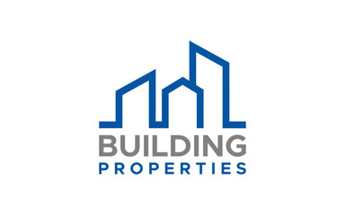Building logo design Vector illustration