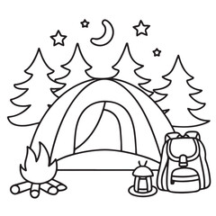 Hand drawn vector illustration, black & white design, Little corner bold & easy coloring book, Little corner bold & easy coloring pages, line art, coloring book, coloring pages, drawing book