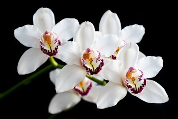Fototapeta premium White Orchid Against Dark Background