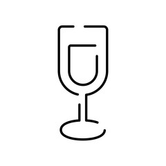 シンプルなシャンパンのアイコンイラスト