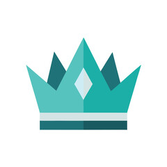 Royalty Crown with Geometric Pattern in Flat Style