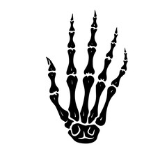Illustration of hand skull vector 