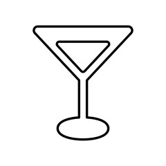 シンプルなカクテルのアイコンイラスト